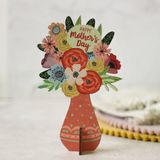 WOODEN MOTHER'S DAY FLOWER BOUQUET CARD - WGH75