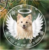 Custom Personalized Memorial Pet Photo Acrylic Ornament