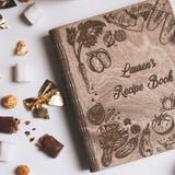 PERSONALISED WOODEN RECIPE BOOK BINDER - WGH30