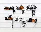 Wooden Halloween Door Corner