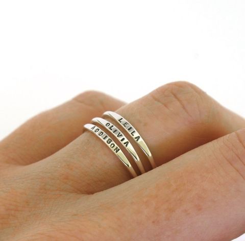 Stackable Name Ring