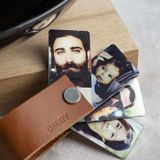 PERSONALISED LEATHER PHOTO KEYRING - LGH53