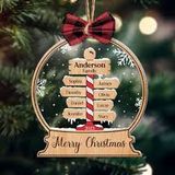 2023 Wooden Xmas Ornaments With Family Member Names