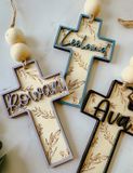 Cross Tag Ornament, Christmas Ornament