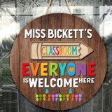 Personalized Classroom Wooden Sign, Back To School Wood Sign, Teacher Door Sign, Teacher Appreciation Gifts, Classroom Door Hanger