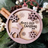 Deer Baby First Christmas Ornament
