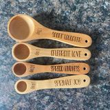 PERSONALISED WOODEN MEASURING SPOONS - WGH46
