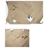 PERSONALISED CANVAS MIXED LEATHER APRON - LGH57