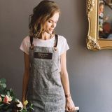 PERSONALISED CANVAS MIXED LEATHER APRON - WGH55