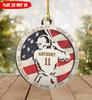 Baseball Player Round Ornament