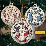 Baseball Player Round Ornament