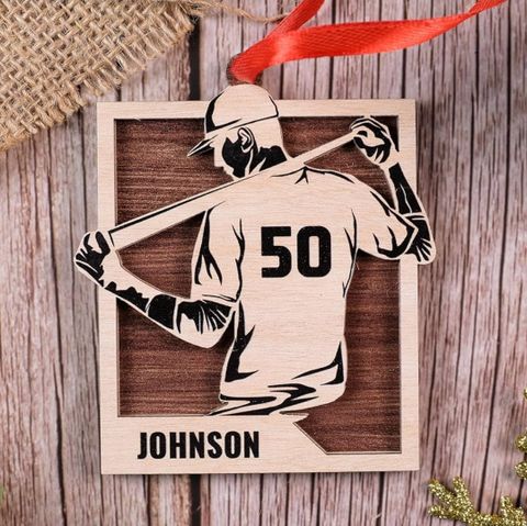  Baseball Ornament Rectangle 