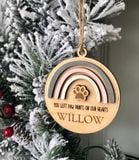 Pet Memorial Rainbow Christmas Ornament