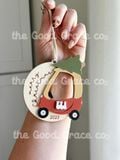 Kid's Christmas Car, Photo ornament