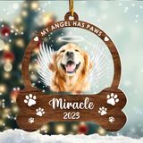 You Left Paw Prints Dog memorial Ornament