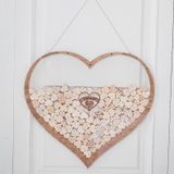 Hearts Wedding Guest Book Alternative Wooden Drop Box