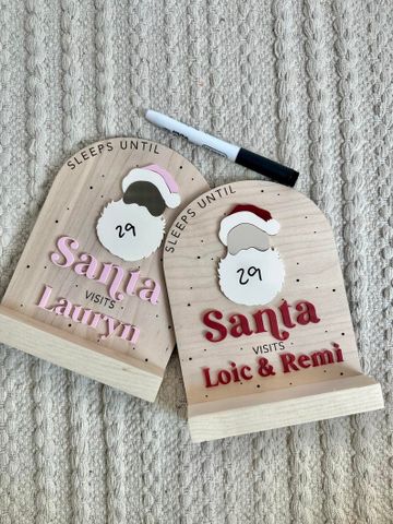  Christmas Countdown | Sleeps until Santa Dry Erase 