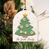 Personalized Family Christmas Tree Ornament