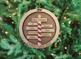 2023 Wooden Xmas Ornaments With Family Member Names