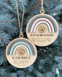 Pet Memorial Rainbow Christmas Ornament
