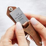 PERSONALISED LEATHER CASE PHOTO KEYRING - WGH41