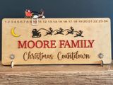 Sliding Santa Sleigh Countdown Sign