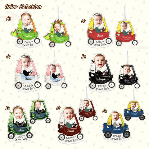  Custom face Bobblehead,Fathers Day Gift,Custom Drive Safe Car Hanger,Personalized Photo Car Ornament,New Driver Gift,Head Shaking Ornament 