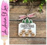 Christmas Tree Farm Wood Slice Ornament