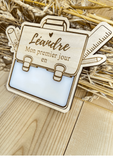Back to school wooden schoolbag sign, my first day of school, child school decoration, back to school nanny nursery gift, back to school slate