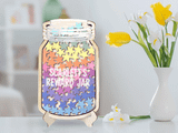 Custom Reward Jar and Tokens, Rainbow Classroom Teacher Star Jar Chore Chart, Gifts Kids Fridge Wood Acrylic Printed Personalized Name