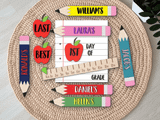 Interchangeable First Day of School Sign, Back to School Sign, 1st Day Last Day of School Prop, Reusable Wood School Board Milestone