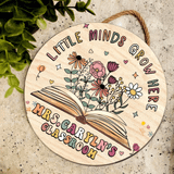 Personalized Teacher Door Sign, Welcome Back To School Sign, Classroom Wooden Door Hanger, Welcome Sign Classroom Decor, Teacher Gift