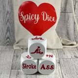 Personalized 3 Wooden Adult Dices - Spicy Dices Game For Couple