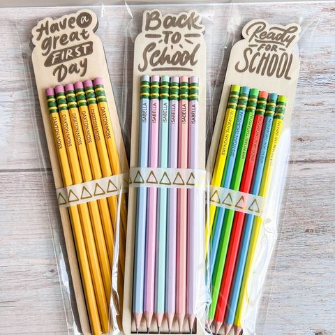 Personalized pencils gift set