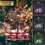 Personalized Snowball Family Ornament 2023