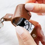 PERSONALISED LEATHER CASE PHOTO KEYRING - WGH41