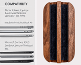 Vertical Laptop Stand for Desk - Holds Multiple Laptops Felt Inner Surface Cork Bottom