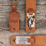 PERSONALISED LEATHER CASE PHOTO KEYRING - WGH41