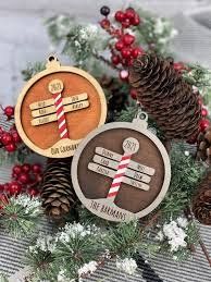  2023 Wooden Xmas Ornaments With Family Member Names 
