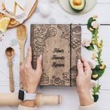 PERSONALISED WOODEN RECIPE BOOK BINDER - WGH30