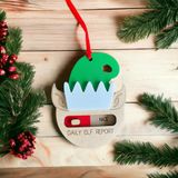 Elf Report Ornament for Kids