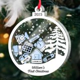 Baby's First Christmas Ornament 2023, Custom baby's first Christmas present