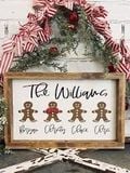 Personalized Gingerbread Family Wood Sign
