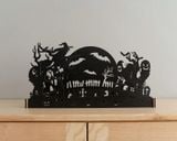 Wooden Halloween Silhouette Decor