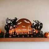 Wooden Halloween Silhouette Decor
