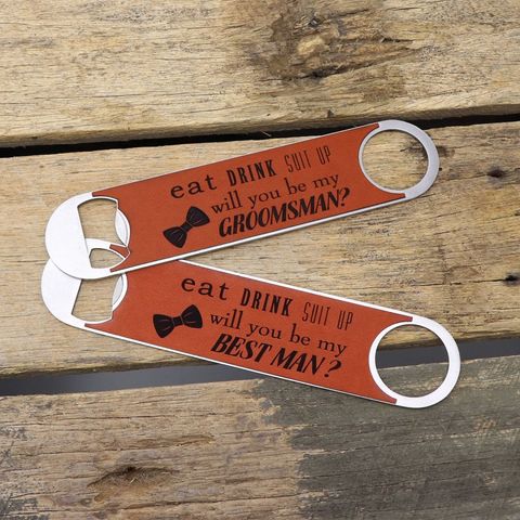  PERSONALISED LEATHER BOTTLE OPENER - LGH66 