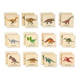 Wooden Dinosaurs Matching Cards
