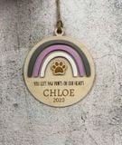 Pet Memorial Rainbow Christmas Ornament