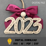 2023 Year in Review Themed Ornament