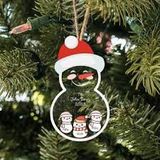 Personalized Snowman Family Christmas Ornament
